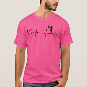 Boogschutter Heartbeat Boogschutter Pijl Boogschut T-shirt