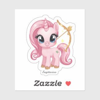 Boogschutter Hemel Zodiac Sticker - Roze Pijl