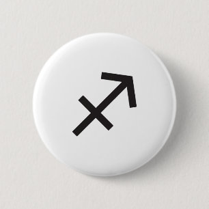 BOOGSCHUTTER, HOROSCOOP SYMBOOL RONDE BUTTON 5,7 CM