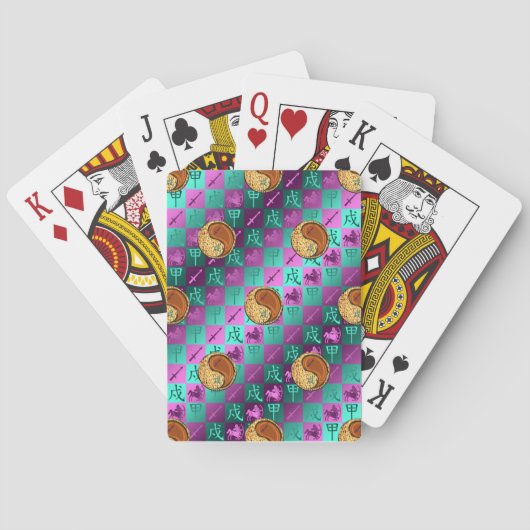 Boogschutter & Houten Hond Pokerkaarten (Achterkant)