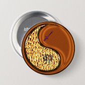 Boogschutter & Houten Konijn Ronde Button 7,6 Cm (Voorkant /achterkant)