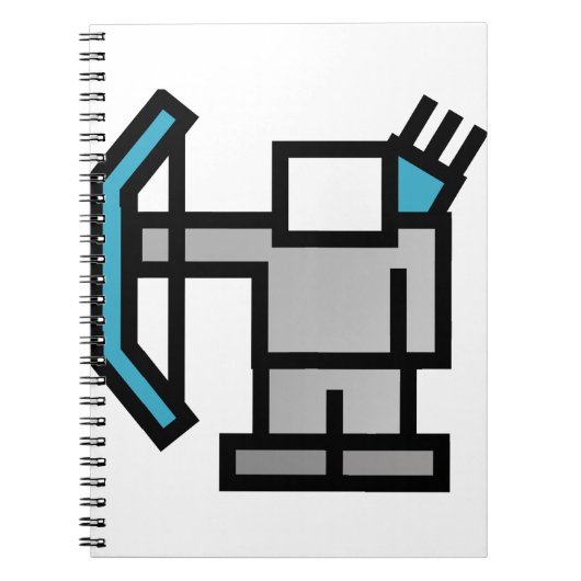 Boogschutter in blauw notitieboek (Voorkant)