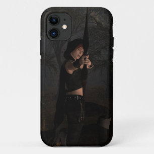 Boogschutter in de duistere Bossen Fantasy Art iPhone 11 Hoesje