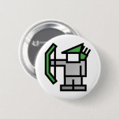 Boogschutter in het groen ronde button 5,7 cm (Voorkant /achterkant)
