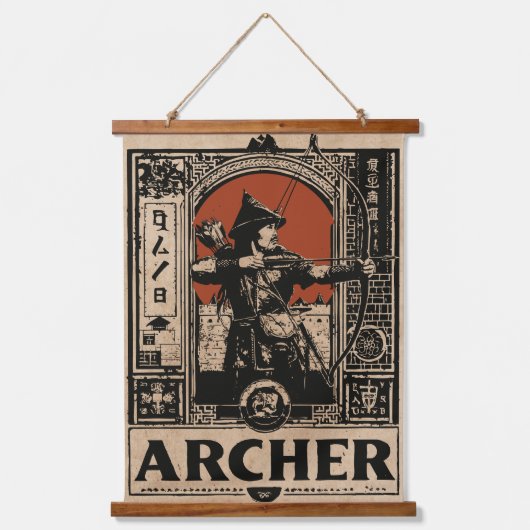 boogschutter kunst | Wabi Sabi ontwerp Hangend Wandkleed (Voorkant)