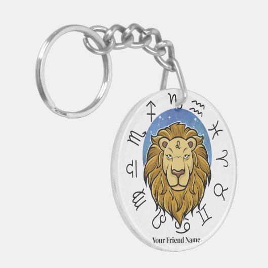 Boogschutter & Leo Zodiac Acryl Sleutelhanger (Voorkant Links)