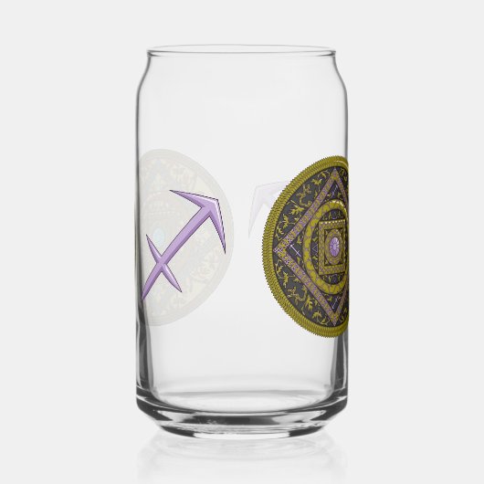 Boogschutter Mandala Blikvorm Glas (Rechts)