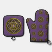 Boogschutter Mandala Ovenwant & Pannenlap Set (Voorkant)