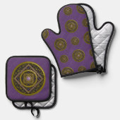 Boogschutter Mandala Ovenwant & Pannenlap Set (Voorkant / Achterkant)