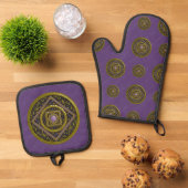 Boogschutter Mandala Ovenwant & Pannenlap Set (Top down)