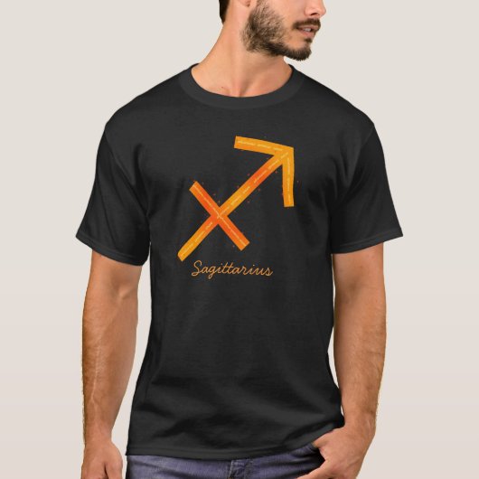 Boogschutter Mannen Shirt - Zwart (Voorkant)