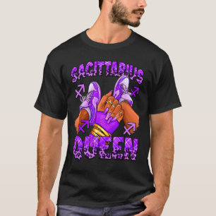 Boogschutter meisje sterrenbeeld verjaardag afro k t-shirt