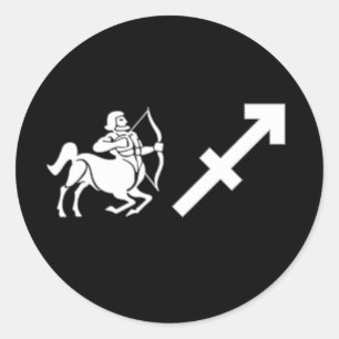 Boogschutter met symbool ronde sticker