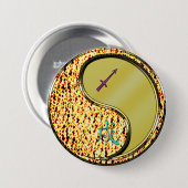 Boogschutter & Metaal Hond Ronde Button 7,6 Cm (Voorkant /achterkant)