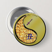 Boogschutter & Metaal Os Ronde Button 7,6 Cm (Voorkant /achterkant)