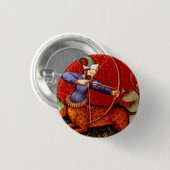  Boogschutter middeleeuwse boogschutter Ronde Button 3,2 Cm (Voorkant /achterkant)