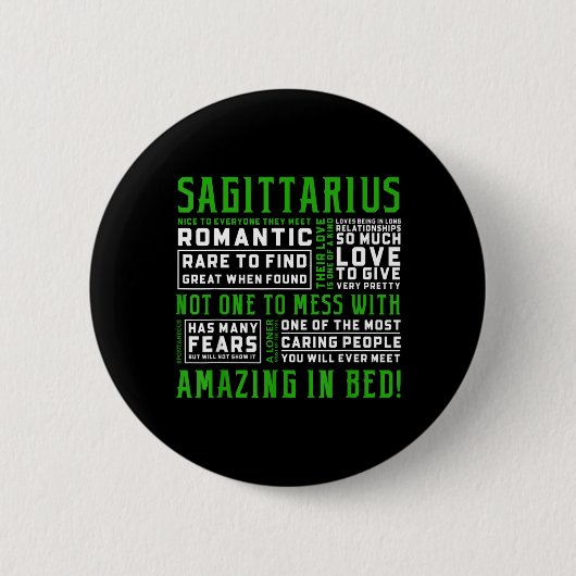 Boogschutter Persoonlijkheid Quote Astrologie Grap Ronde Button 5,7 Cm (Voorkant)
