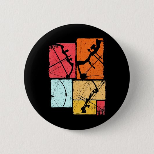 Boogschutter Recurve boogschieten Sport Ronde Button 5,7 Cm (Voorkant)