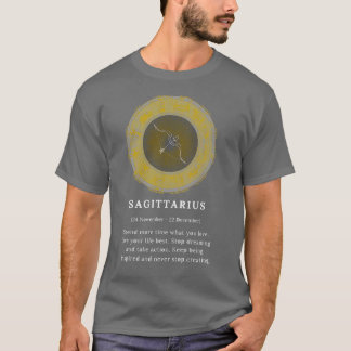 Boogschutter Sagi Zodiac Teken Horoscoop Kosmos As T-shirt