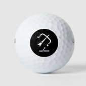Boogschutter Silhouette Golfballen (Voorkant)