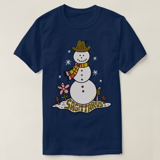 Boogschutter Sneeuwman T-shirt (Design voorkant)