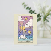 Boogschutter Sterrenbeeld Abstracte Kunst Vintage Briefkaart (Staand voorkant)