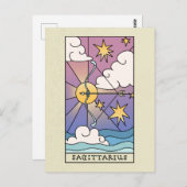 Boogschutter Sterrenbeeld Abstracte Kunst Vintage Briefkaart (Voorkant / Achterkant)