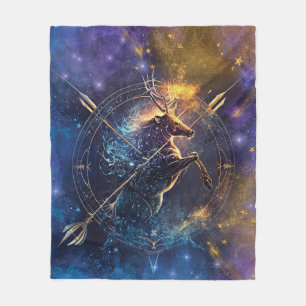 Boogschutter Sterrenbeeld Aquarelontwerp Fleece Deken