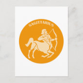 Boogschutter, sterrenbeeld, horoscoop, astrologie briefkaart (Voorkant)