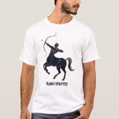 Boogschutter Sterrenbeeld Lijn Kunst – Kosmische D T-shirt (Voorkant)