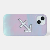 Boogschutter Sterrenbeeld op Moeder van Parel Deco iPhone 15 Hoesje (Achterkant horizontaal)