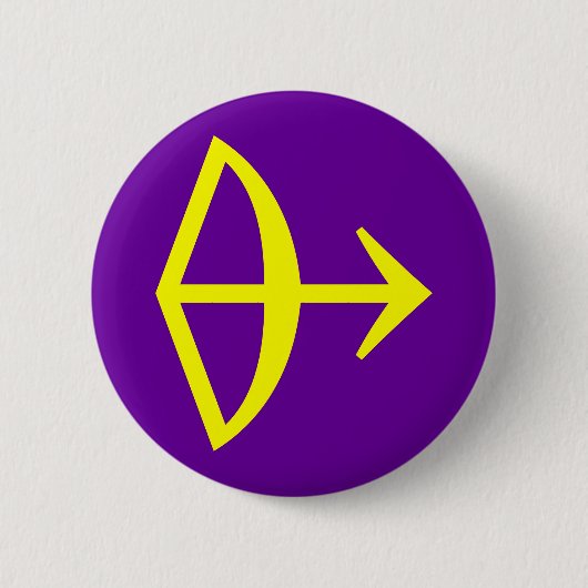 BOOGSCHUTTER, STERRENBEELD RONDE BUTTON 5,7 CM (Voorkant)