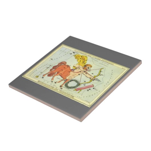 Boogschutter,  sterrenbeeld Urania's Mirror Tegeltje (Zijkant)