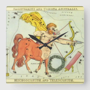 Boogschutter,  sterrenbeeld Urania's Mirror Vierkante Klok