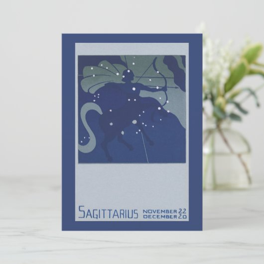 Boogschutter Sterrenbeeld Vintage Zodiac Astrologi (Staand voorkant)