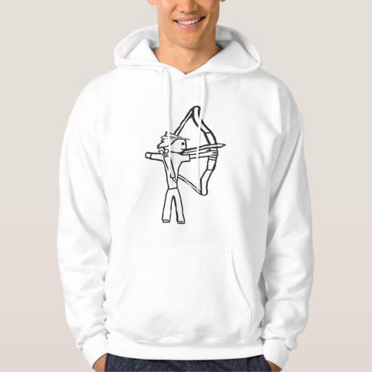 Boogschutter Stickman Hoodie (Voorkant)