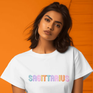 Boogschutter verjaardagen astrologie typografie tr t-shirt