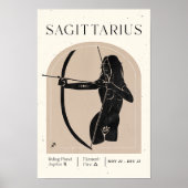 Boogschutter Vrouwelijk Zodiac Poster (Voorkant)