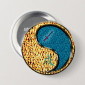 Boogschutter & Water Hond Ronde Button 7,6 Cm (Voorkant /achterkant)