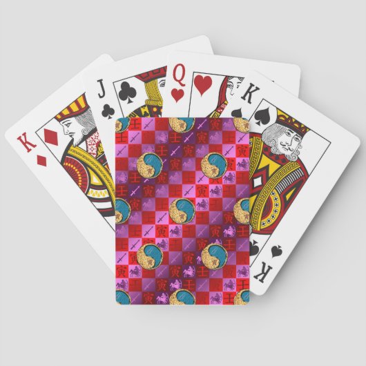 Boogschutter & Water Tijger Pokerkaarten (Achterkant)