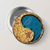 Boogschutter & Water Tijger Ronde Button 7,6 Cm (Voorkant /achterkant)