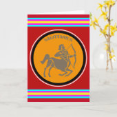 Boogschutter Wenskaart Kaart (Gele Bloem)