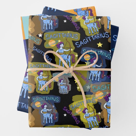 Boogschutter Wrapping Paper Flat Sheet Set van 3 (In situ)