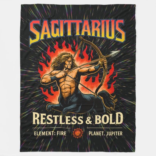 Boogschutter Zodiac 80's Rock Band Geïnspireerd Fleece Deken (Voorkant)