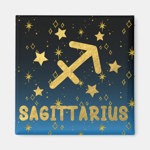 Boogschutter Zodiac Blue en Gold Magnet Magneet