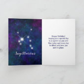Boogschutter Zodiac Constellation Happy Birthday Kaart (Binnen)