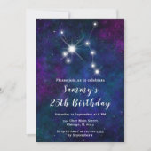 Boogschutter Zodiac Constellation Verjaardagsfeest Kaart (Voorkant)