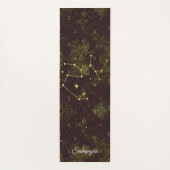 Boogschutter Zodiac Custom Paarse gouden bloem Yogamat (Achterkant)