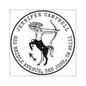 Boogschutter Zodiac Handgetekend | Retouradres Rubberstempel (Afrduk)