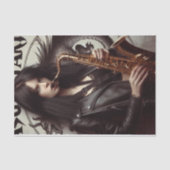 Boogschutter Zodiac Musicus Saxofoon Decoupage Tissuepapier (Voorkant)